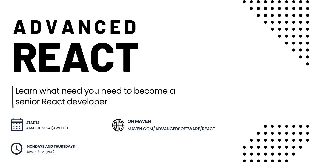 Advanced React by Anindha Parthy on Maven