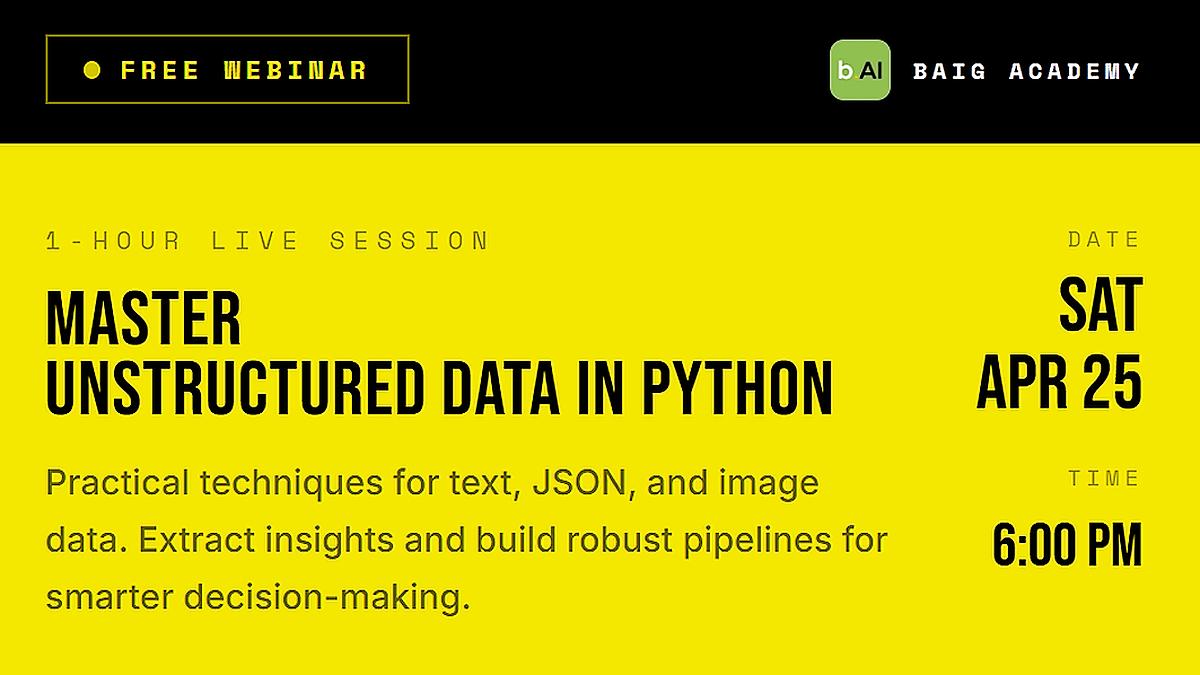 Master Unstructured Data in Python [Free Hands-on workshop]