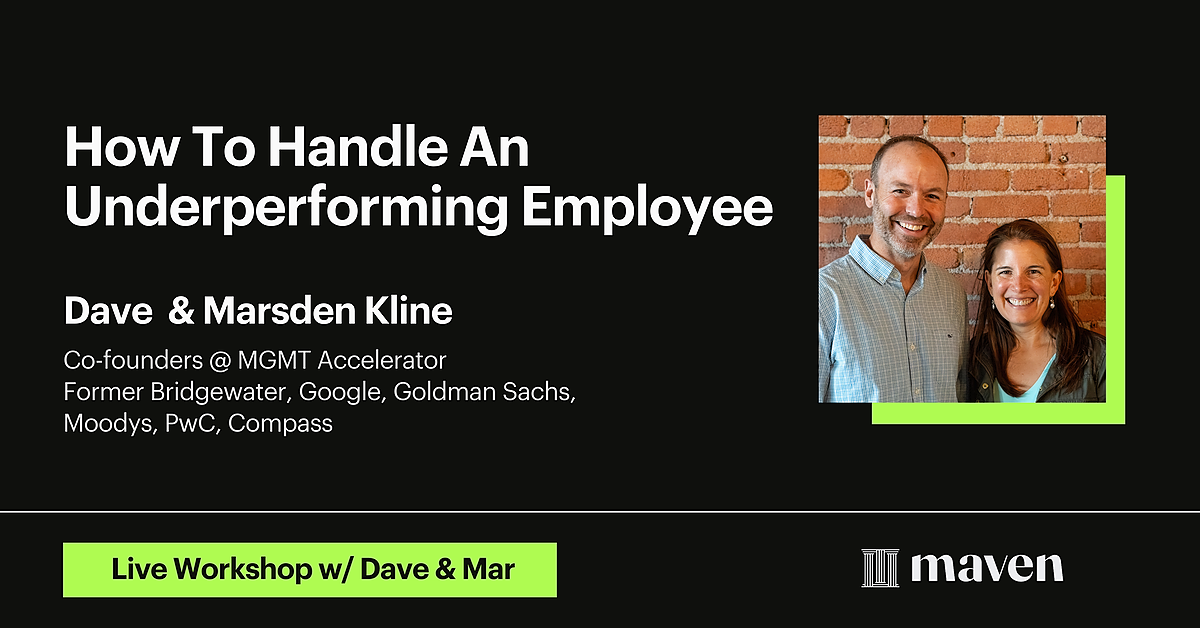 How To Handle An Underperforming Employee