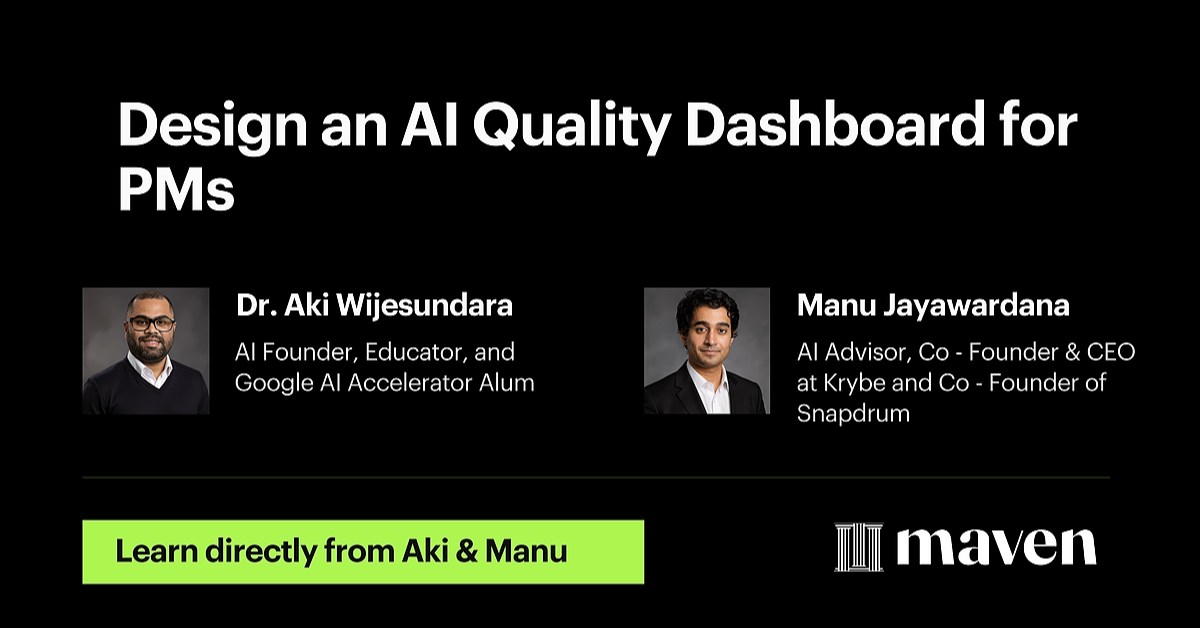 Design an AI Quality Dashboard for PMs