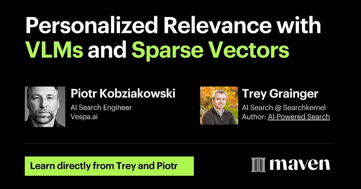 Personalized Relevance with VLMs and Sparse Vectors