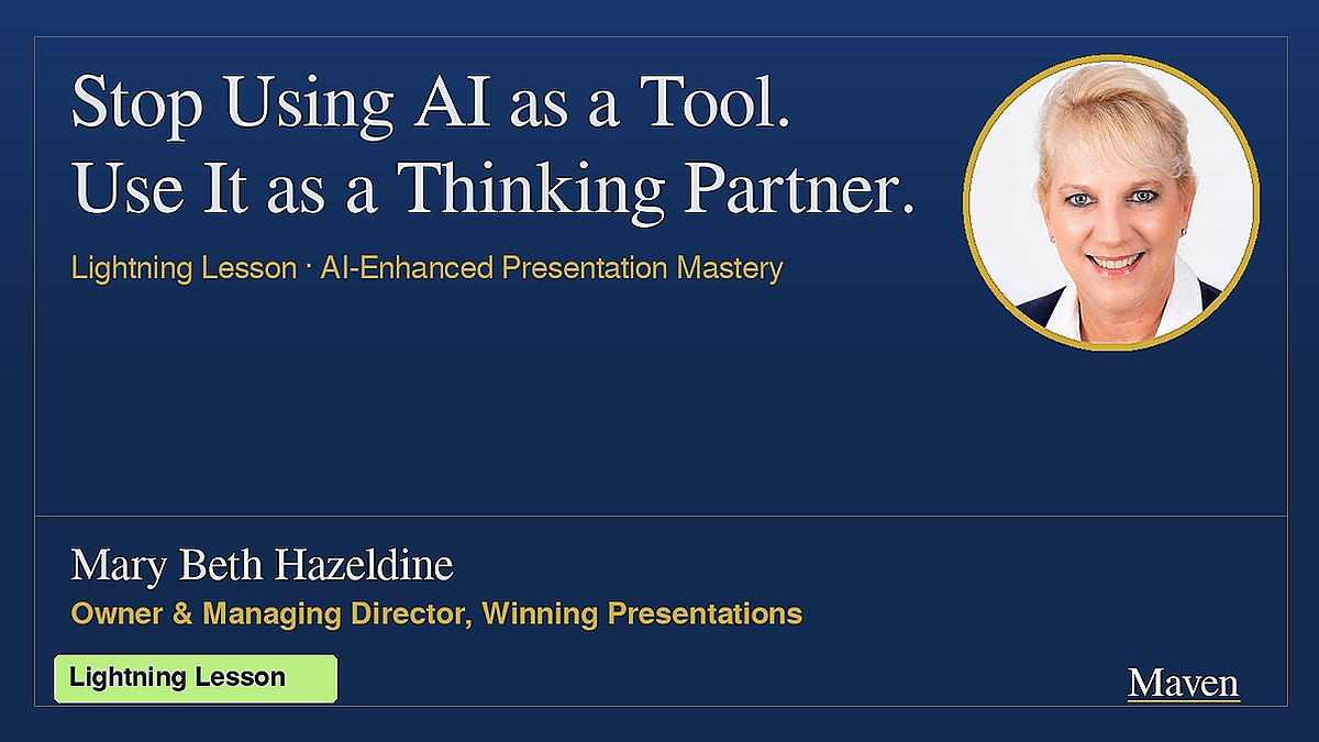 Stop Using AI as a Tool. Use It as a Thinking Partner.
